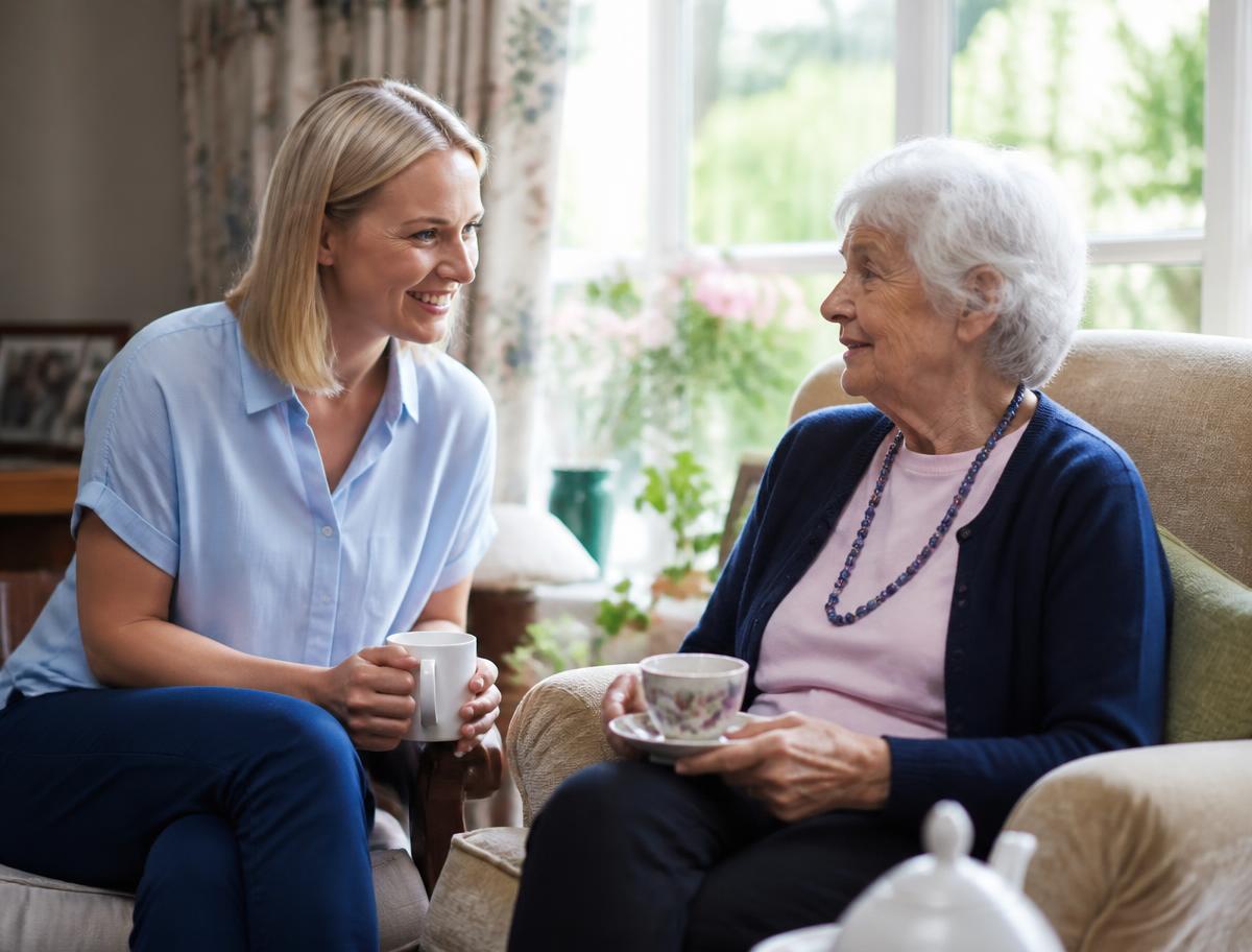 Respite Care — caregiver supporting a client at home